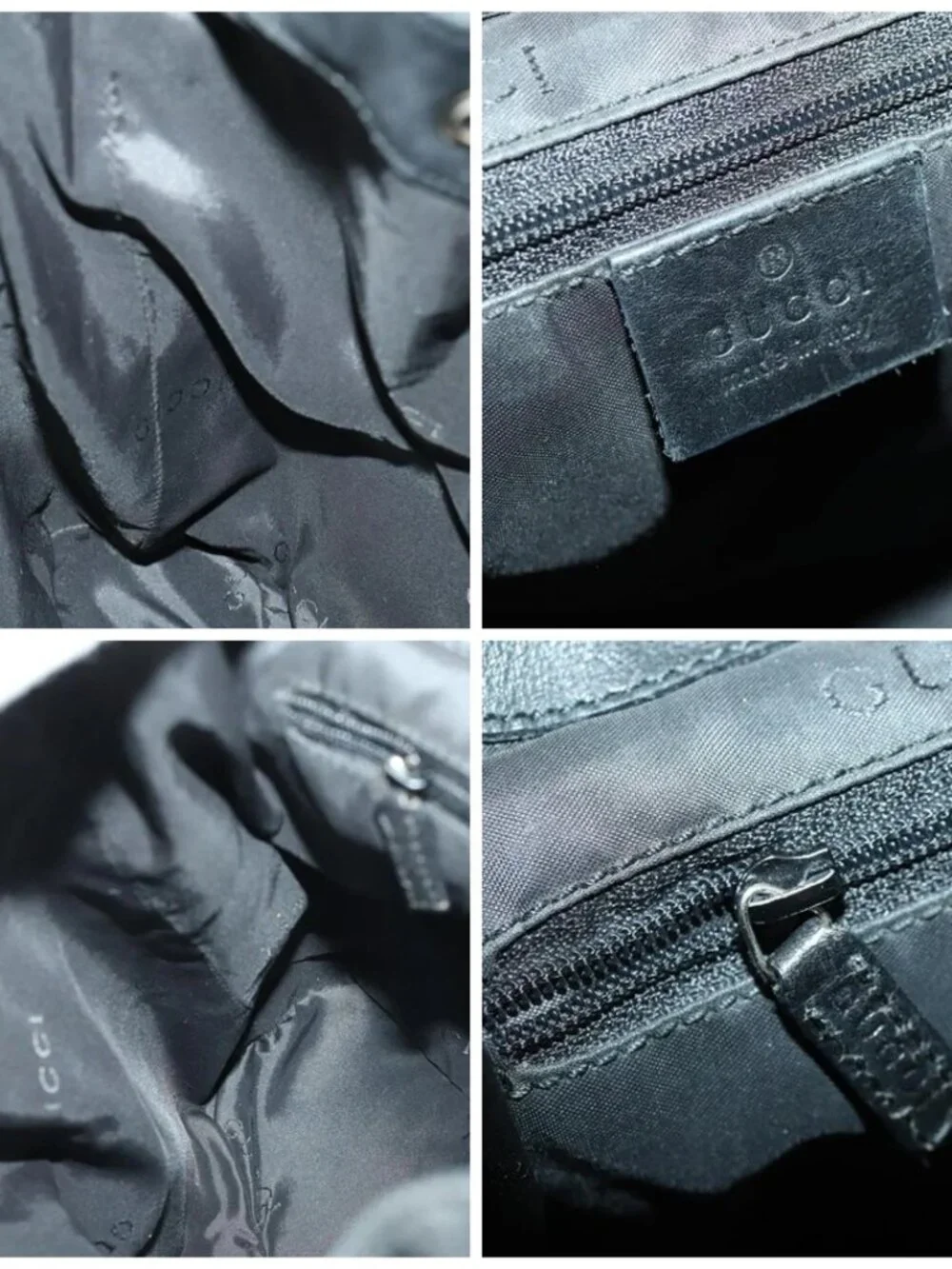 GUCCI GG Canvas Backpack Black Silver 003 0245 Auth ep12708 - Picture 15 of 16